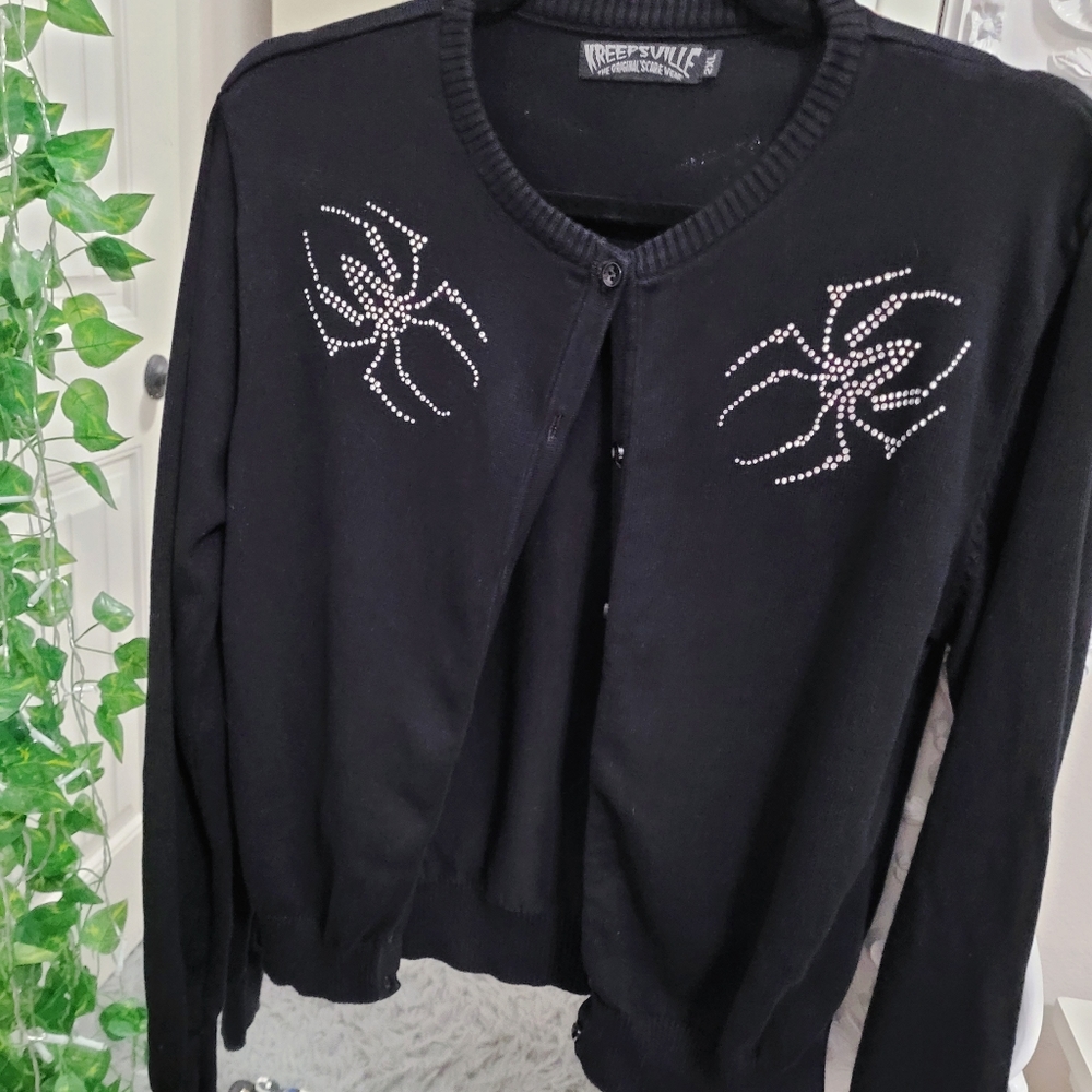 KREEPSVILLE spider cardigan in 2xl